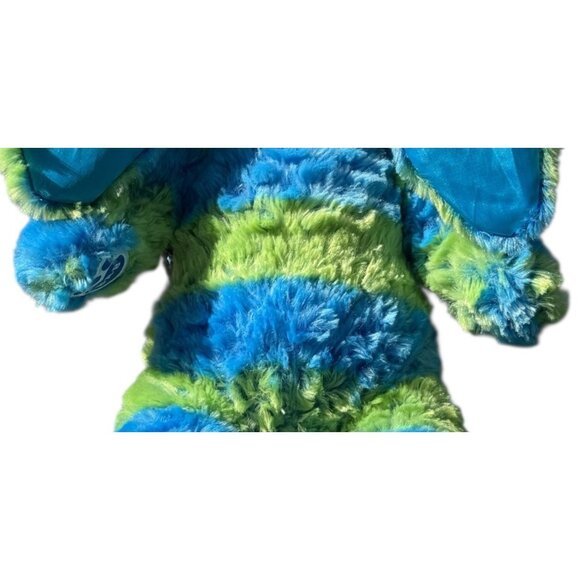 Build A Bear Plush Stuffed Bunny Rabbit Blue Green Stripes Support Pet Toy - Picture 12 of 16